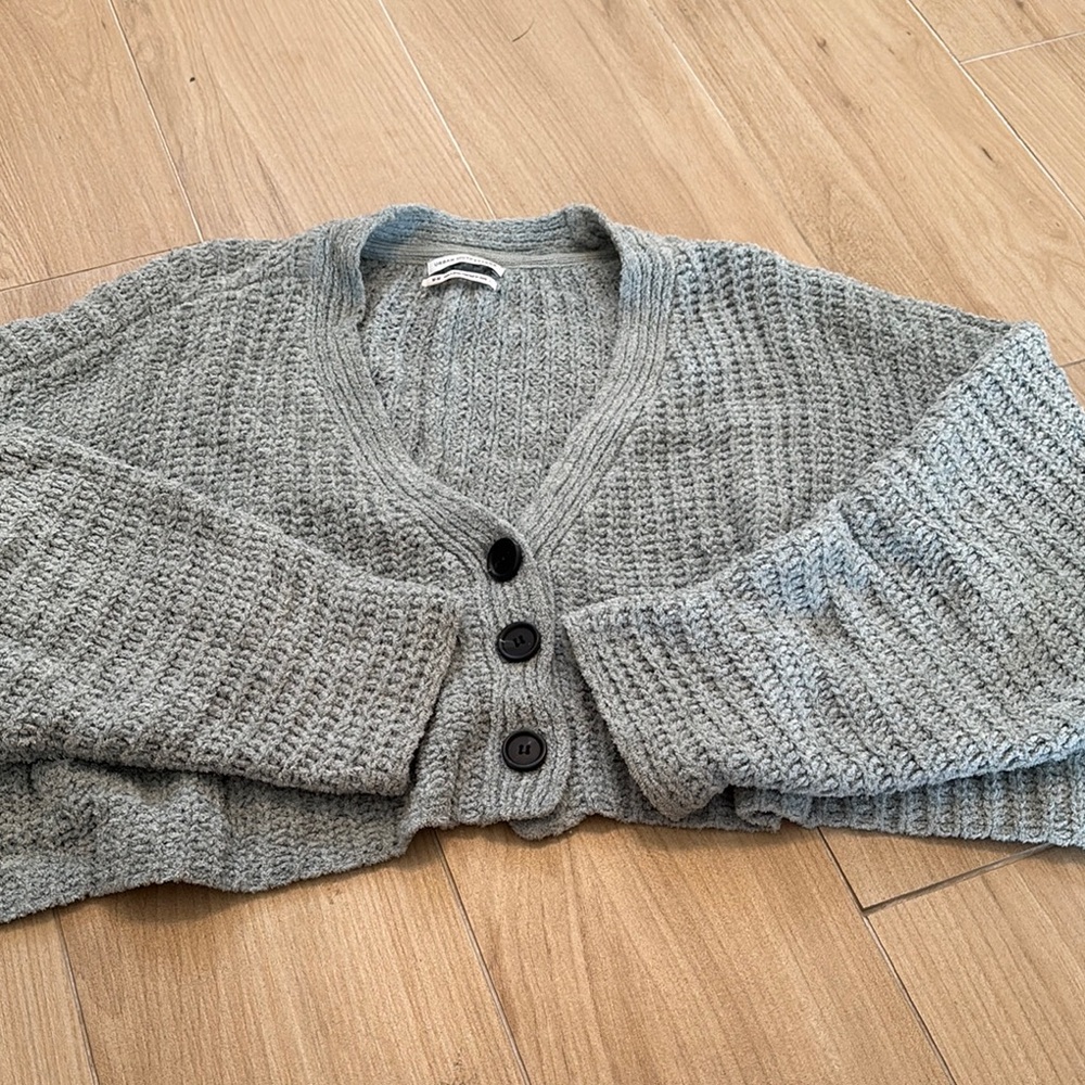 Urban Outfitters Gray Chunky Knit Cardigan